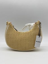 ALDO Beachglowx Bandolera Mujer Paja Tejida Pequeña - Natural/Blanco~