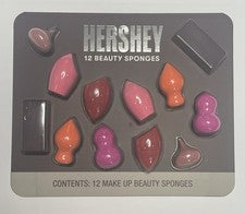 Hershey Taste Beauty 12 piezas esponjas de maquillaje en lágrima sin crueldad multicolor