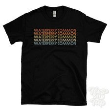 CAMISETA WATERPERRY COMÚN REPETIDA ESTILO RETRO para hombre y mujer Reino Unido top nombre regalo