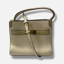 Bolso de mujer Tory Burch de cuero marfil gamuza Lee Radziwill con asa superior