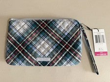 Vera Bradley ~ "Snowy Plaid" ~ Muñequera simple RFID todo el día ~ Nueva con etiquetas ~ Impresión retirada