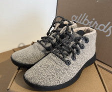 NUEVOS ZAPATOS ALLBIRDS LANA RUNNER UP MIZZLE ATLAS CON CORDONES MALVA NEGROS PARA MUJER TALLA 8