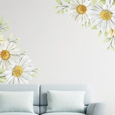 Calcomanía de pared para el hogar calcomanías florales fondo pegatinas decorativas