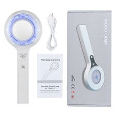 Lámpara de madera analizador de piel aumento UV belleza prueba facial portátil cuidado de la piel