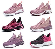 Zapatos de seguridad para mujer Zapatos de trabajo Gorra de acero Ligeros Caminar Zapatos de protección FABL