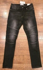 Pantalones de mezclilla ajustados Kellan CRYSP218113 negros talla 32 elásticos nuevos con etiquetas Fashion Nova para ho
