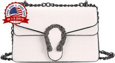 Cartera De Cuero Para Mujer Bolso Hombro De Cuadrada Bandolera Mano Moda Lujo EE. UU.