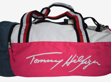 Nuevo TOMMY HILFIGER Logo Gimnasio Viaje Grande Lona Denim Bolso de Lona