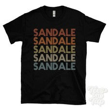 CAMISETA SANDALIA ESTILO RETRO REPETIDO Hombre y Mujer Reino Unido Lugar Nombre Regalo