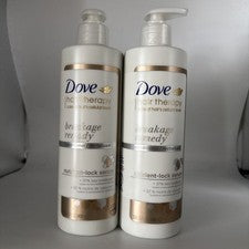 (2) Remedio para roturas Dove Hair Therapy + acondicionadores de spa hidratación Dove 13,5 oz