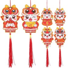 6 Piezas Decoraciones Festivas Primavera Año Nuevo Decoraciones Colgantes Chinas para Hogar