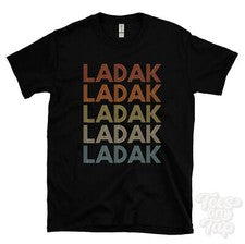 CAMISETA LADAK ESTILO RETRO REPETIDO Hombre y Mujer Novedad Genial Nombre Regalo