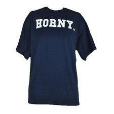 Cachonda Auténtica Spencers Hombres Moda Camiseta Divertida Gráfica Camiseta Cuello Redondo Azul XL