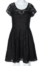 Vestido FB Sister línea A mujer negro encaje elegante talla 38