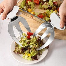 Tenedor para ensaladas utensilios de cocina estructura metálica sólida resistente al óxido y al desgaste