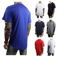 Camiseta Hombre GRANDE Y ALTA Peso Pesado Larga Extendida Informal Activa Cuello Redondo S-5X