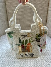 Bolso de Mano Hecho a Mano en la India Hortaliza Jardinería con Cuentas Nuevo con Etiquetas