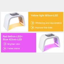 Mascarilla facial terapia PDT fotón terapia cuidado de la piel 7 colores fotón luz LED