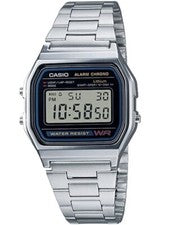 Reloj Hombre CASIO A-158W Digital Plateado Alarma Micro Luz - NUEVO - Garantía