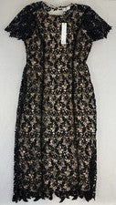 Vestido de encaje negro NSR NAPEAN SEA Road para mujer talla grande nuevo con etiquetas