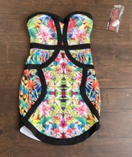 Vestido para mujer Wow Couture ceñido al cuerpo talla S floral ST2825