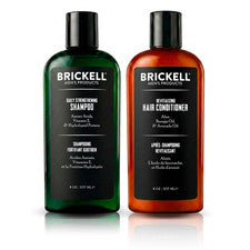 Brickell Men's Diario Revitalizante Cuidado del Cabello Rutina, Champú y Acondicionador Set