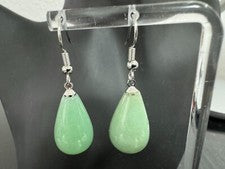 Pendientes Aventurina XL 13x20 mm Gota Pendientes Longitud Total 40 mm