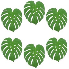 6 piezas hojas de Monstera artificiales reutilizables para decoración del hogar tema tropical