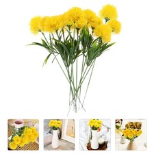 12 piezas realistas ramas de diente de león artificial imitación flor decoración para el hogar