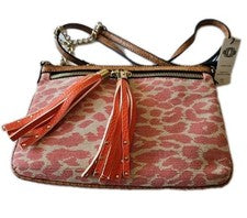 Bolso de mano Kate Landry para mujer bandolera tamaño mediano Landry rosa leopardo