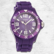 Oozoo Unisex Reloj de Pulsera Vintage Series Analógico Silicona Morado UOC4290A