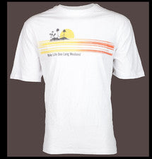 $45 TOMMY BAHAMA Blanco FIN DE SEMANA LARGO Calce Relajado Manga Corta Camiseta Nueva con Etiquetas