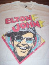 Camiseta ESTILO VINTAGE ELTON JOHN HOMBRE PEQUEÑA NUEVA con ETIQUETA