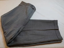 Traje de vestir para hombre ZANIERI gris años 100 plisado de lana forrado frontal 40x26 Italia nuevo sin etiquetas
