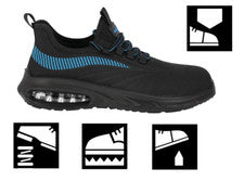 Zapatos de trabajo ligeros tapa de acero zapatos de seguridad zapatillas S1 PL a prueba de paso