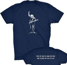 Jerry Garcia Silhouette Camiseta Shakedown Street Lote Camiseta Estampado Delantero Trasero