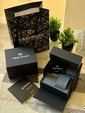 Caja de presentación de reloj TAG Heuer con bolsa de regalo, estuche de almacenamiento, tarjeta y manual