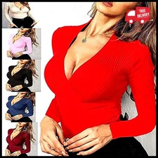 Pullover tejido para mujer cuello en V calce ajustado estilo de moda
