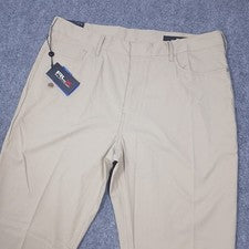 Pantalones de golf RLX Ralph Lauren para hombre ajuste a medida caqui ligero talla 38x32