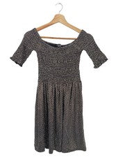 Vestido de punto Topshop para mujer gris negro mezcla de estampados elegante talla 36
