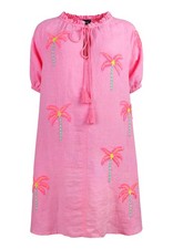 Vestido de lino Grace palmera, rosa, Art. 437/3219 talla XS,S,M VP 229,00 €