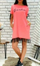 Elegante Camiseta Túnica Vestido Mujer Mangas Cortas para Vacaciones Informal u Ocasional