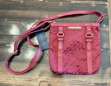 Bolso Bandolera Tommy Hilfiger Para Mujer Signature T Logo Rojo Nuevo con Etiquetas