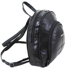Mochila de cuero real genuino para mujer Mochila Bolso de hombro Bolso de mano de moda