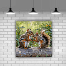 Impresión de arte de pared de lienzo de ardilla moderna colorida decoración del hogar