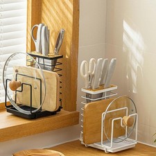 Pot Pan Lid Organizador Soporte de Utensilios Multifuncional para
