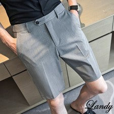 Pantalones Cortos Británicos de Verano para Hombre Negocios Informales Vestido Recortado Pantalones de Pierna Recta
