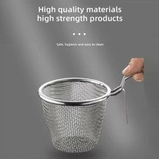 Cesta de colador de acero inoxidable 9 x 5,5 x 7,5 cm y 11 x 7,2 x 9,5 cm para tareas de cocina