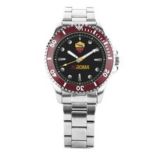 Orologio Uomo AS ROMA P-R7476UNR Bracciale Acciaio Nero OFFICIAL