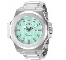 Reloj de cuarzo Invicta Akula Tiffany esfera azul para hombre 58 mm acero inoxidable plateado 49069